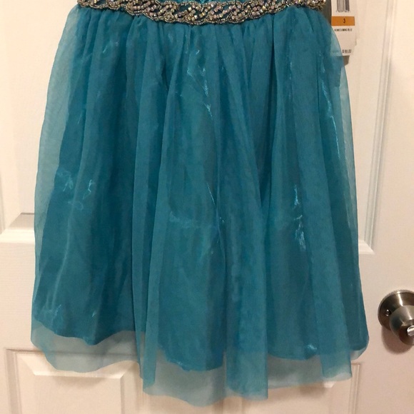 As U Wish Homecoming Blue Lace Dress - Picture 3 of 6